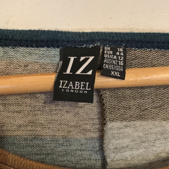 Izabel London Striped Knit Swing Dress - Picture 4 of 6